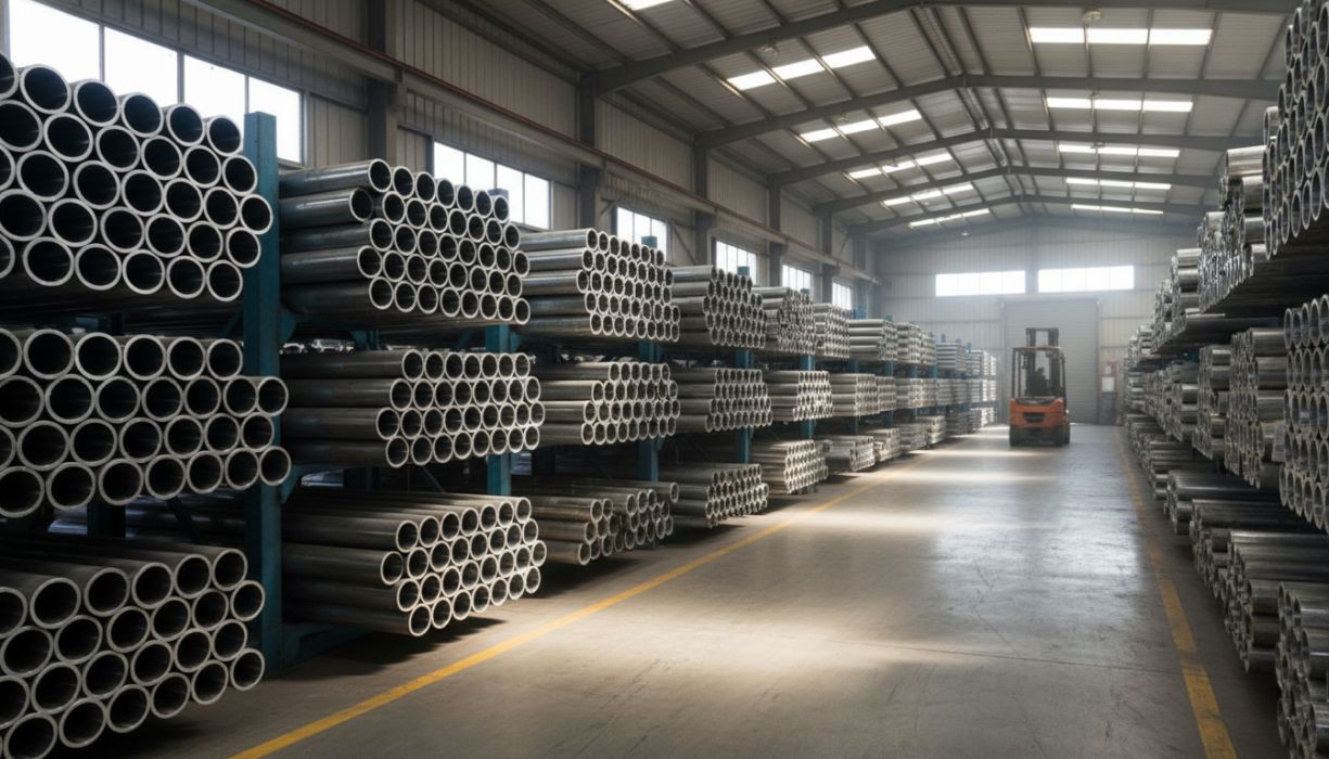 Çelik Boru Stok Sahası