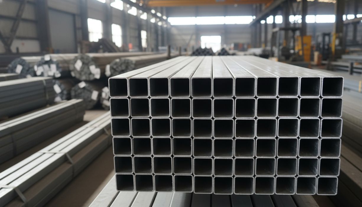 Çeşitli ebatlarda galvaniz profiller